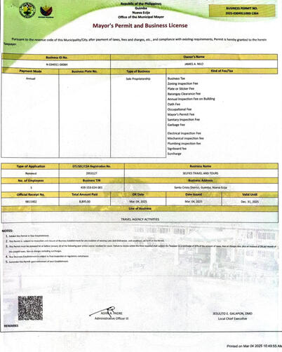 Guimba Mayor's Permit